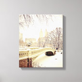 Central Park Snow - Winter New York Canvas Afdruk (Voorkant)