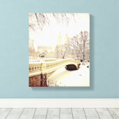 Central Park Snow - Winter New York Canvas Afdruk (Insitu (Houten vloer))