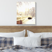 Central Park Snow - Winter New York Canvas Afdruk (Insitu (Slaapkamer))