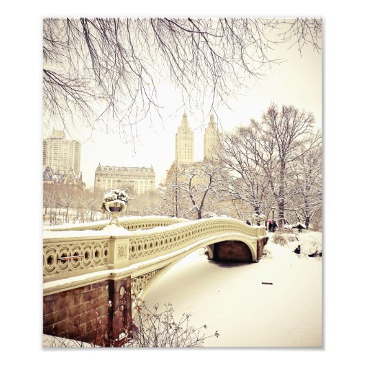 Central Park Snow - Winter New York Foto Afdruk (Voorkant)