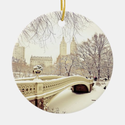 Central Park Snow - Winter New York Keramisch Ornament (Voorkant)