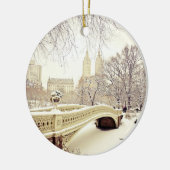 Central Park Snow - Winter New York Keramisch Ornament (Links)