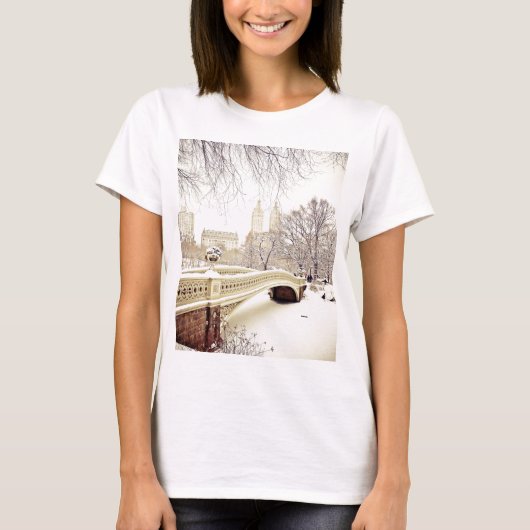 Central Park Snow - Winter New York T-shirt (Voorkant)