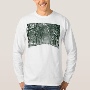 Central Park Snowy Path T-shirt