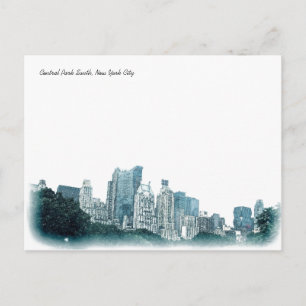 "Central Park South" New York City Briefkaart
