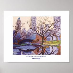 Central Park Tree Reflections Poster