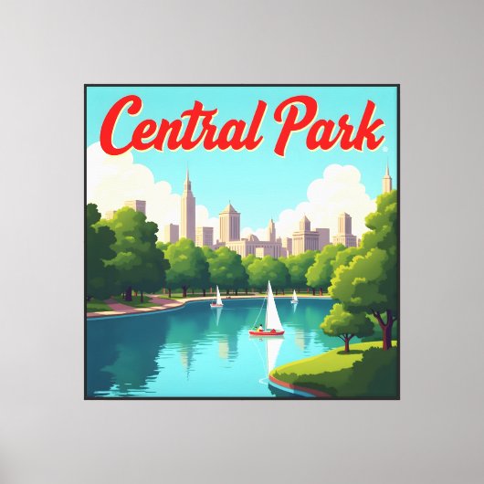 Central Park Uitzicht Canvas Afdruk (Voorkant)