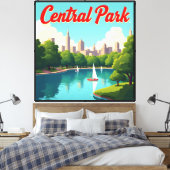 Central Park Uitzicht Canvas Afdruk (Insitu (Slaapkamer))