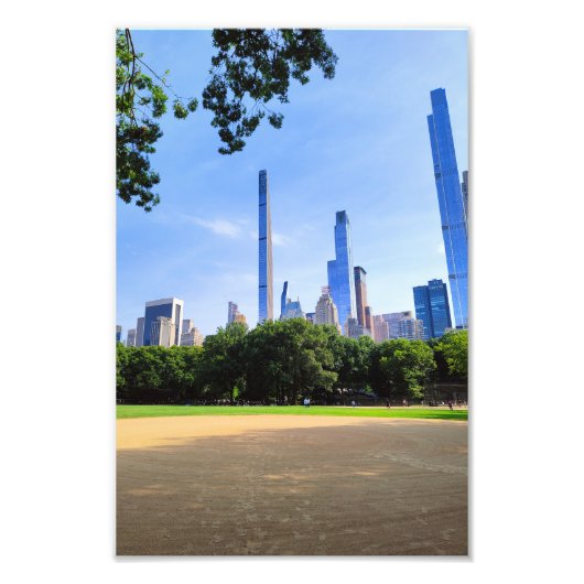 Central Park View – New York City Skyline Photogra Foto Afdruk (Voorkant)