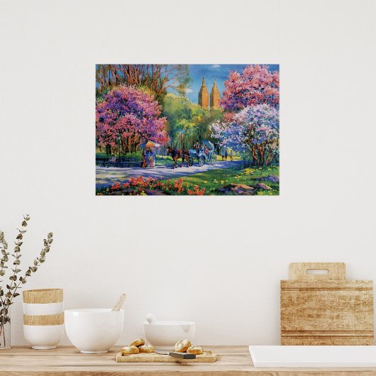 Central Park, Waterverf New York Poster (Keuken)