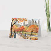 Central Park, waterverven, AI-gegenereerd, Kaart (Voorkant)