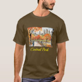 Central Park, waterverven, AI-gegenereerd, T-shirt (Voorkant)