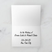 Central Park Wedding Save the Date Kaart (Binnen)