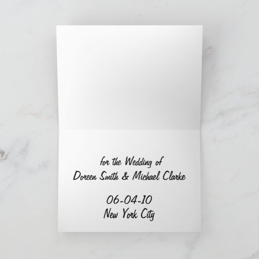 Central Park Wedding Save the Date Kaart (Binnen)