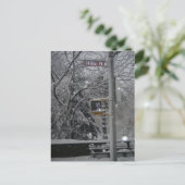 Central Park West New York City sneeuwnaars Briefkaart (Staand voorkant)