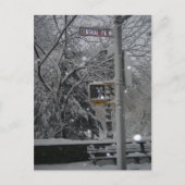 Central Park West New York City sneeuwnaars Briefkaart (Voorkant)