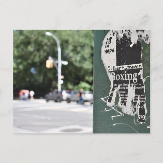 Central Park West NYC Boxing Flyer Briefkaart (Voorkant)