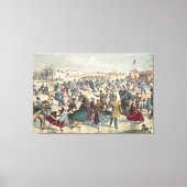 Central Park, winter. De skatvijver. New York Canvas Afdruk (Voorkant)