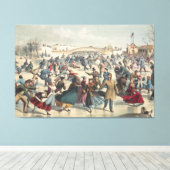 Central Park, winter. De skatvijver. New York Canvas Afdruk (Insitu (Houten vloer))