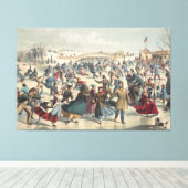 Central Park, winter. De skatvijver. New York Canvas Afdruk (Insitu (Houten vloer))