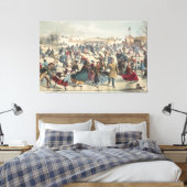 Central Park, winter. De skatvijver. New York Canvas Afdruk (Insitu (Slaapkamer))