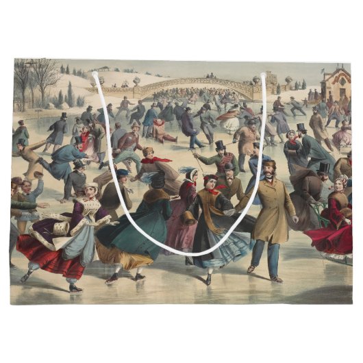 Central Park, winter. De skatvijver. New York Groot Cadeauzakje (Achterkant)