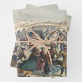 Central Park, winter. De skatvijver. New York Inpakpapier Vel (In situ)