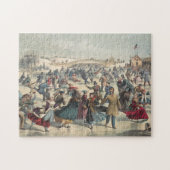 Central Park, winter. De skatvijver. New York Legpuzzel (Horizontaal)