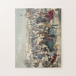 Central Park, winter. De skatvijver. New York Legpuzzel