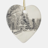 Central Park Winter Path - New York City Keramisch Ornament (Rechts)