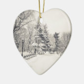 Central Park Winter Path - New York City Keramisch Ornament (Links)