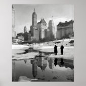 Central Park Winter Scene, 1933.  foto Poster (Voorkant)
