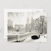 Central Park Winter - Sneeuwbrug Briefkaart (Voorkant / Achterkant)