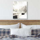 Central Park Winter - Sneeuwbrug Canvas Afdruk (Insitu (Slaapkamer))