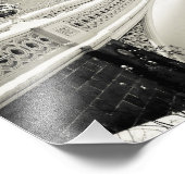 Central Park Winter - Sneeuwbrug Foto Afdruk (Hoek)