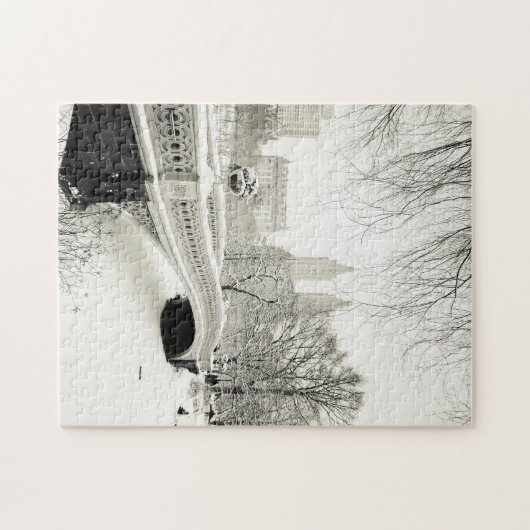 Central Park Winter - Sneeuwbrug Legpuzzel (Horizontaal)