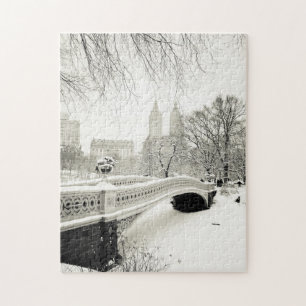 Central Park Winter - Sneeuwbrug Legpuzzel