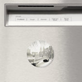 Central Park Winter - Sneeuwbrug Magneet (Insitu (Vaatwasser))