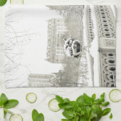 Central Park Winter - Sneeuwbrug Theedoek (Gevouwen)