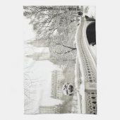 Central Park Winter - Sneeuwbrug Theedoek (Verticaal)