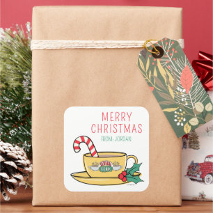Central Perk vakantie Mok Christmas Gift Label