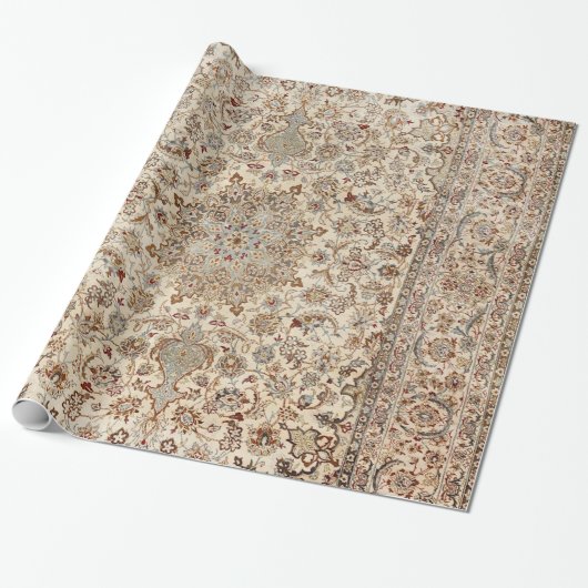 Central Persia Dusty Blue Tan  Cadeaupapier (Uitgerold)
