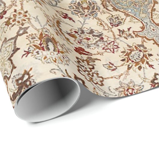 Central Persia Dusty Blue Tan  Cadeaupapier (Rol Hoek)