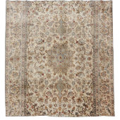 Central Persia Dusty Blue Tan Douchegordijn (Voorkant)