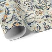 Central Persia Muted Dusty Cream Gray Rug Cadeaupapier (Rol Hoek)