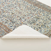 Central Persia Muted Dusty Cream Gray Rug Sherpa Deken (3/4)