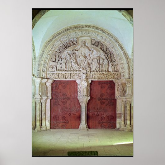 Central Portal Narthex Church Sainte-Madelaine Poster (Voorkant)