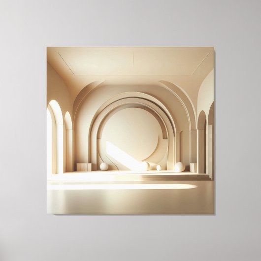 Central Sphere Composition Canvas Afdruk (Voorkant)