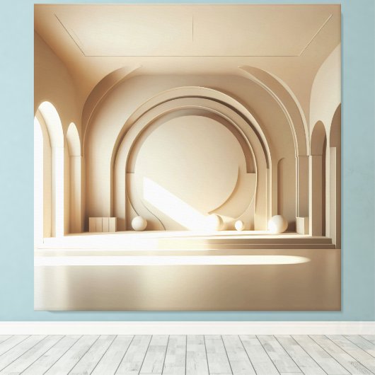 Central Sphere Composition Canvas Afdruk (Insitu (Houten vloer))
