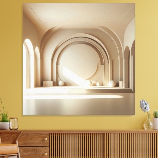 Central Sphere Composition Canvas Afdruk (Insitu (Woonkamer))
